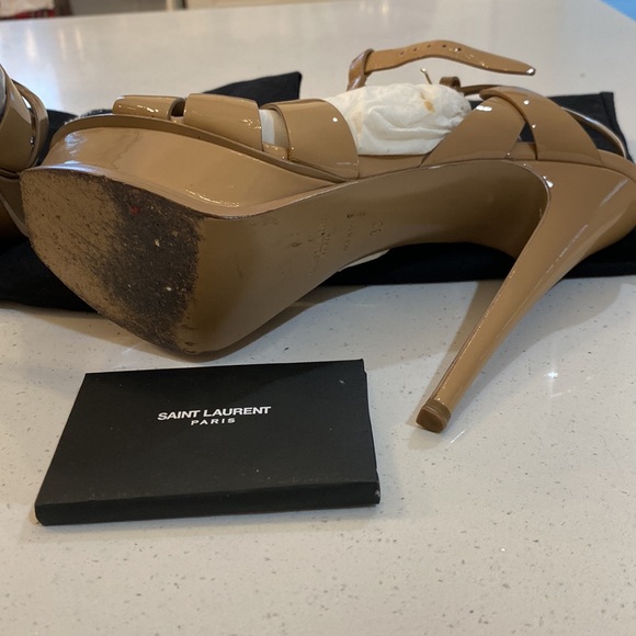 Saint Laurent Womens tribute patent platform sandals - Picture 8 of 11